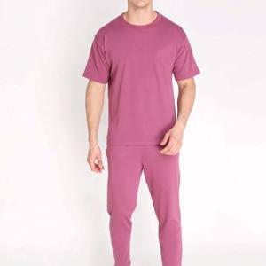 Ensemble deux pièces imprimé pour hommes à la mode OEM-élégant et confortable pour les sorties estivales et décontractées - Product Image 2