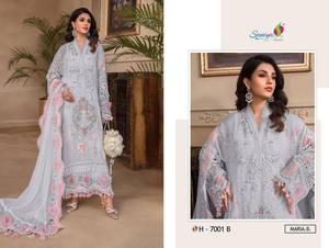 La última colección de algodón Karachi Heavy Lawn con Heavy Mal Pure Cotton Pakistani Salwar Kameez Lahore - Product Image 2