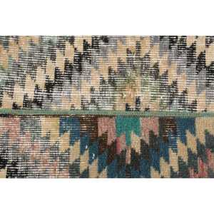 Tapis turc vintage 2,1 x 3,1 pieds, petit tapis, tapis en laine camouflage vert brun - Product Image 4