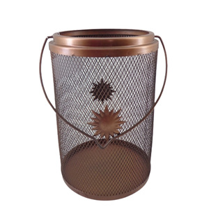 Wholesale Metal Hanging Lantern Set of 2 Bronze Color <b>Candle</b> Stand for Living Room and Wedding Decor Handmade in <b>Bulk</b> - Product Image 6