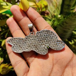 Colgante de Hip Hop VVS Moissanite Iced para hombre, 925 plateado, hecho a mano, nombre personalizado, regalo, símbolo religioso cristiano - Product Image 4