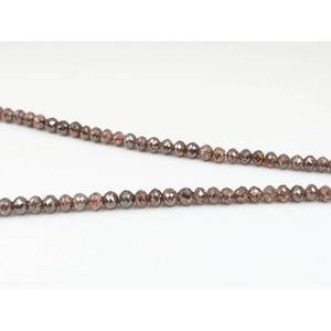 Collier en diamant rouge champagne naturel 100% naturel, perles facettées de 4 mm, bijoux de Noël, cadeau - Product Image 3