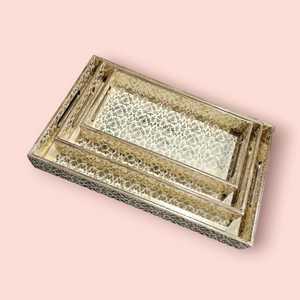 Handcrafted Durable Eco-friendly Meena <b>Printed</b> Wooden Serving Tray Decorative Indian Meenakari Design for Home & Hotel - Product Image 2