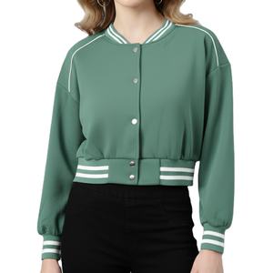 Chaqueta Varsity Corta Transpirable de Moda Urbana Personalizada, Venta Caliente, Alta Calidad, Fabricada en Fábrica, Talla Grande, Venta al Por Mayor - Product Image 1