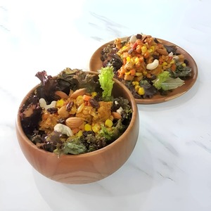 ชามไม้ผิวเรียบเป็นมิตรกับสิ่งแวดล้อมสำหรับขนมสลัดขนมปังและมื้ออาหารของครอบครัวทุกวัน - Product Image 2