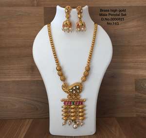 ผู้หญิงทองเจ้าสาวชุดเครื่องประดับสร้อยคอแต่งงานต่างหูชุดสำหรับผู้หญิง - Product Image 2