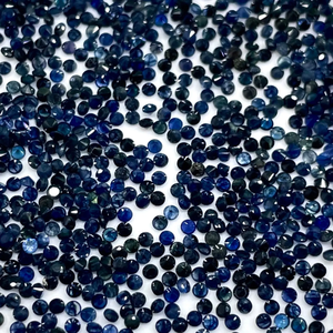 Lote de Piedras Preciosas Sueltas de Zafiro Azul Natural, Calidad Certificada AAA+, Corte Redondo de 1.6mm, Calibradas, Gem239 - Product Image 2
