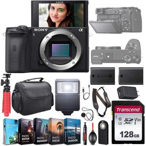 Kit de Cámara sin Espejo A6600 UHD 4K con Batería Adicional, Flash, Memoria U3 V30 de 128 GB y Paquete de Accesorios - Product Image 6