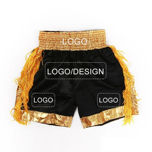 Nouveautés Short de Muay Thaï Satin 100% Polyester Logos personnalisés Short sublimé avec broderie personnalisée Short de Muay Thaï - Product Image 5