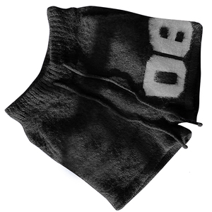 Diseña tus propios pantalones cortos de punto peludos sueltos para hombre, prendas de punto de invierno con cordón, pantalones cortos de punto de mohair borrosos para hombre - Product Image 2