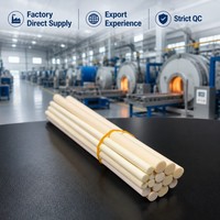 Barre en céramique d'alumine à 99 %, haute pureté Al2O3, résistante à la température élevée pour isolation de four, résistante à l'usure