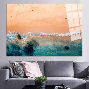 Art mural en verre trempé vue sur mer : Impression sur toile sur le thème côtier, ART EN VERRE TREMPÉ - Product Image 1