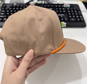 ผู้ผลิตหมวกออกแบบหมวกเบสบอลแบบสั่งทำพิเศษ หมวก Snapback 5 ชิ้น ผ้าฝ้าย 100% หมวกปักลายพร้อมเชือก - Product Image 2