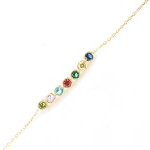 7-Row Waterway <b>Bracelet</b> 925 Sterling <b>Silver</b> with Colored Stones Elegant Crystal <b>Bracelets</b> & <b>Bangles</b> - Product Image 1