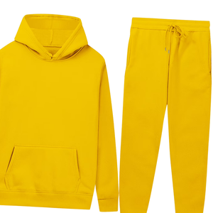 Conjunto Deportivo de Sudadera con Capucha Amarilla y Pantalones Jogger para Hombre y Mujer, Ropa Deportiva Casual de Invierno, Venta al Por Mayor de Fábrica, Logotipo Personalizado OEM - Product Image 6