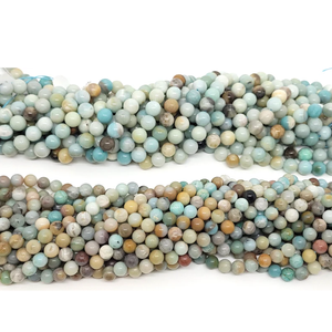 Perles de pierre amazonite, collier de pierres précieuses lisses, pierres de guérison, cristal naturel, grossiste - Product Image 3