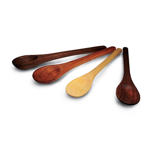 Acacia Wood Dessert Spoon 6 Pieces Short Handle <b>Mirror</b> Polish Customizable Engraved Design Logo Luxury Spoon - Product Image 4