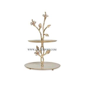 Gold Polished <b>3</b> <b>Tier</b> Hotel Table Decorative <b>Cake</b> Display <b>Stand</b> Premium Quality Custom Shape Metal Handmade Dessert Server <b>Stand</b> - Product Image 5