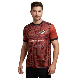 T-shirt de performance en microfibre tricotée pour homme personnalisé, séchage rapide, 100% polyester, impression par sublimation intégrale sur le devant, coupe classique - Product Image 1