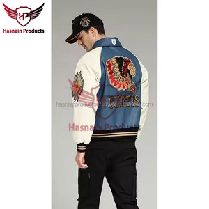 Veste de moto d'hiver pour hommes, élégante, personnalisée, en cuir véritable de haute qualité, broderie de capuche à col montant, vêtements d'extérieur personnalisés pour motocyclistes - Product Image 5