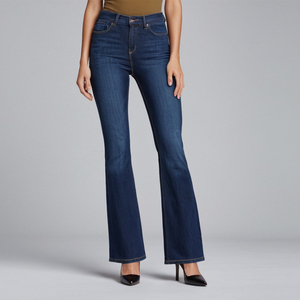 Beautiful Ladies <b>Denim</b> Bootcut Pant with Slight Flare Bottom, Fine Stitch Detailing and Comfortable <b>Stretch</b> for Effortless Style - Product Image 5