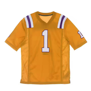 เสื้อฟุตบอลอเมริกันตาข่ายระบายอากาศสำหรับผู้ชายและผู้หญิงเสื้อกีฬาทีมออกแบบลายตัวเลข - Product Image 3