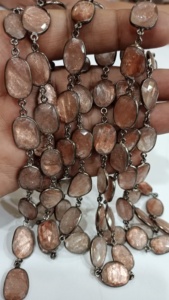 Connecteur en laiton en forme de briolette, forme libre, 12-15 mm, vendu au mètre, chaîne de haute qualité pour la fabrication de bijoux - Product Image 5