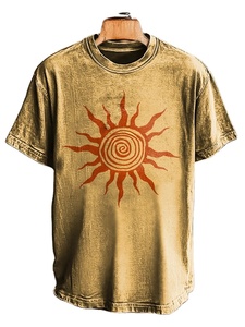 T-shirt d'été à col rond pour homme personnalisé avec manches courtes, motif uni, pull en laine, décontracté, simple, design vierge en cachemire - Product Image 4