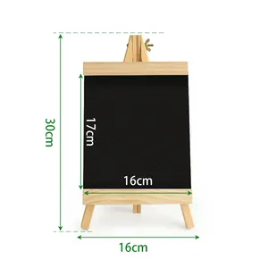 16*30CM Desktop Small Chalkboard Easel Erasable Memo Board Information Sign Wooden Blackboard