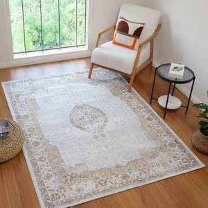 Tapis turcs élégants - Fabriqués à la machine - 100% polypropylène - Style oriental - Motif floral - Rembourrés - Antidérapants - Ensemble de luxe - TURKIYE - Product Image 2