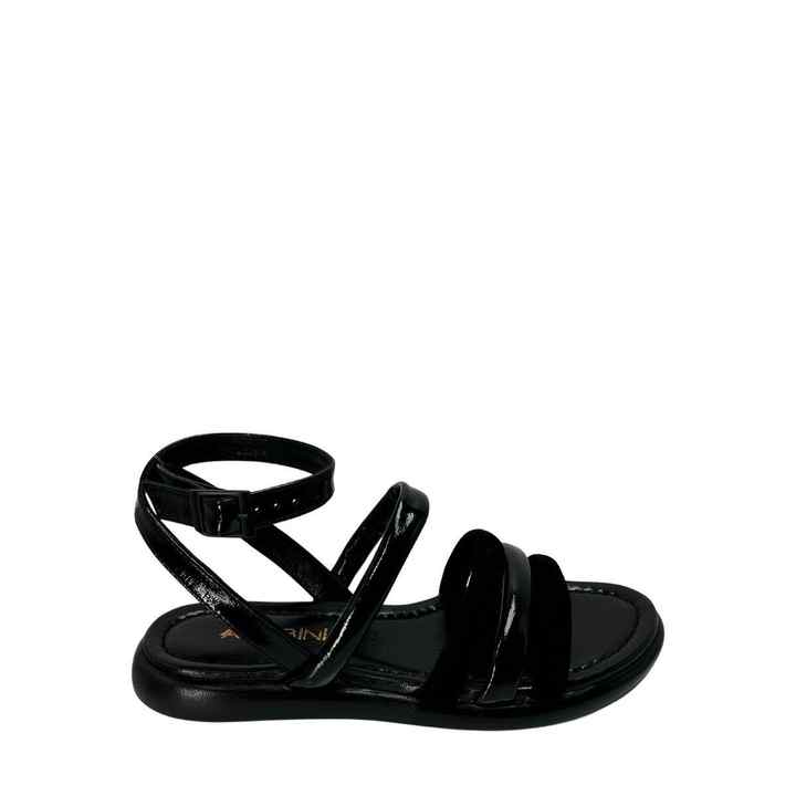 Women's Genuine Patent Leather Flat Sandals