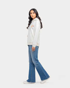 Alta calidad bordado Logo DTF pegatina Anti-Pilling transpirable mujeres sudaderas moda invierno elegante venta al por mayor - Product Image 3