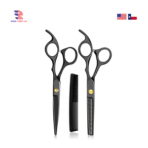 3-Piece Hair Cutting Scissors <b>Set</b> for Home Pets <b>Grooming</b> Case Sharp Blade Tip Hairdressing Barber Salon Hair Styling - Product Image 1