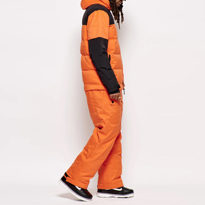 Combinaisons de ski pour hommes de sport de plein air personnalisées Ensembles à plaque simple et double Épaississement d'hiver Coupe-vent Imperméable Chaud Combinaison une pièce - Product Image 4