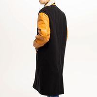 Veste de baseball d'hiver pour homme sur mesure de haute qualité, en toile imperméable et respirante, épaisse 320g, noire, couleur personnalisée, style vintage