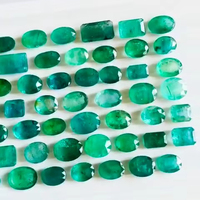 Emerald Alami Campuran Potongan 81 Pcs Batu Permata Asal Zambia Kualitas AAA Bersertifikat IGI Warna Hijau Polesan Sempurna 5-10mm 249.65cts