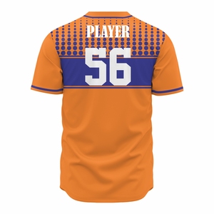 เสื้อเบสบอลระบายอากาศได้ดีมีกระดุมเต็มเม็ดดีไซน์ส่วนตัวขนาดพิเศษออกแบบได้ตามต้องการ - Product Image 2