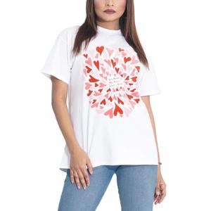 T-shirts à manches courtes pour femmes en coton 100% de qualité supérieure, imprimés sur mesure, amples, doux, unis, en jersey d'été - Product Image 1