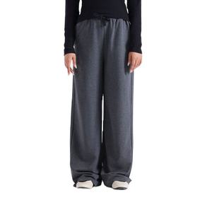 Pantalons de survêtement à jambes larges taille haute pour femmes, coupe ample, jambes droites, pantalons de détente décontractés pour l'hiver pour femmes - Product Image 1