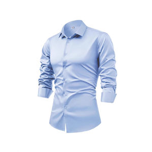 Chemise hommes à manches longues pur lin casual mince hommes robe chemises d'été confortable décontracté personnalisé hommes robe chemise - Product Image 3