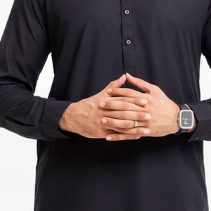 Shalwar Kameez en coton à la mode pour hommes, vêtements panjabi et pakistanais pour mariages. - Product Image 5