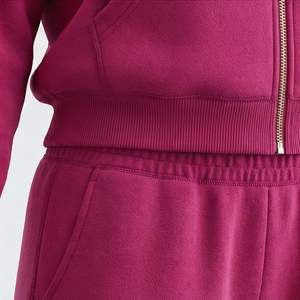 Ensemble de survêtement décontracté à capuche de haute qualité, uni, pour le sport, jogging, personnalisé, antistatique, respirant, séchage rapide, hiver, pour femmes - Product Image 5
