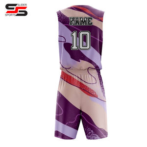 ชุดเครื่องแบบบาสเก็ตบอลกางเกงขาสั้นเสื้อบาสเก็ตบอลเย็บติดโลโก้ได้ตามต้องการ - Product Image 2