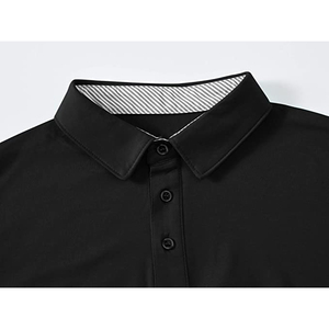 เสื้อโปโลแขนยาวสำหรับผู้ชาย, ใหม่ฤดูร้อนผ้าฝ้ายลำลองระบายอากาศน้ำหนักเบาแห้งเร็วหลากสี - Product Image 5