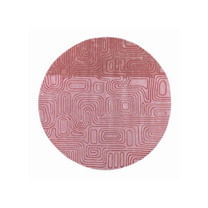 พรมขนสัตว์และใยวิสโคสทอมือลายเส้นสีชมพูม่วง รุ่น TR-15137 สำหรับตกแต่งบ้าน ห้องนั่งเล่น ทางเดิน รูปทรงสี่เหลี่ยมผืนผ้า - Product Image 1