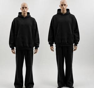 Factory Rate Custom 380gsm Unisex Printed <b>Plus</b> <b>Size</b> Heavyweight Baggy Flare <b>Jogger</b> Tracksuit Sweatpants Hoodie Sweatsuit <b>Sets</b> - Product Image 4