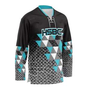Alta calidad personalizado hombres mujeres sublimación Hockey sobre hielo Jersey 100% poliéster Unisex adultos 220g tela peso personalizado equipo/marca - Product Image 4