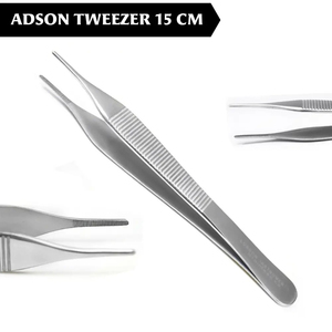 Fórceps de tejido Dental Adson, Punta dentada, acero inoxidable, TC, instrumento quirúrgico reutilizable de alta calidad - Product Image 2