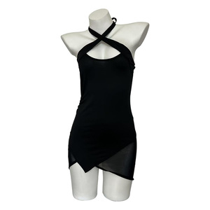 Lencería Sexy, Vestido Ajustado con Tirantes Halter y Cintura con Volantes, Conjunto de Una Pieza - Product Image 5