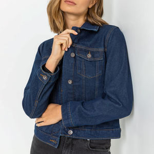 แจ็คเก็ตยีนส์ผ้าฝ้ายคุณภาพสูงสีขาวสำหรับผู้หญิง ทรงโอเวอร์ไซส์ แขนยาว กันลม มีสไตล์ พร้อมซับในผ้าฝ้าย - Product Image 6